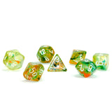 Chessex 7 Set Polyhedral Dice Nebula Spring White  Luminary CHX27555 - Radar Toys