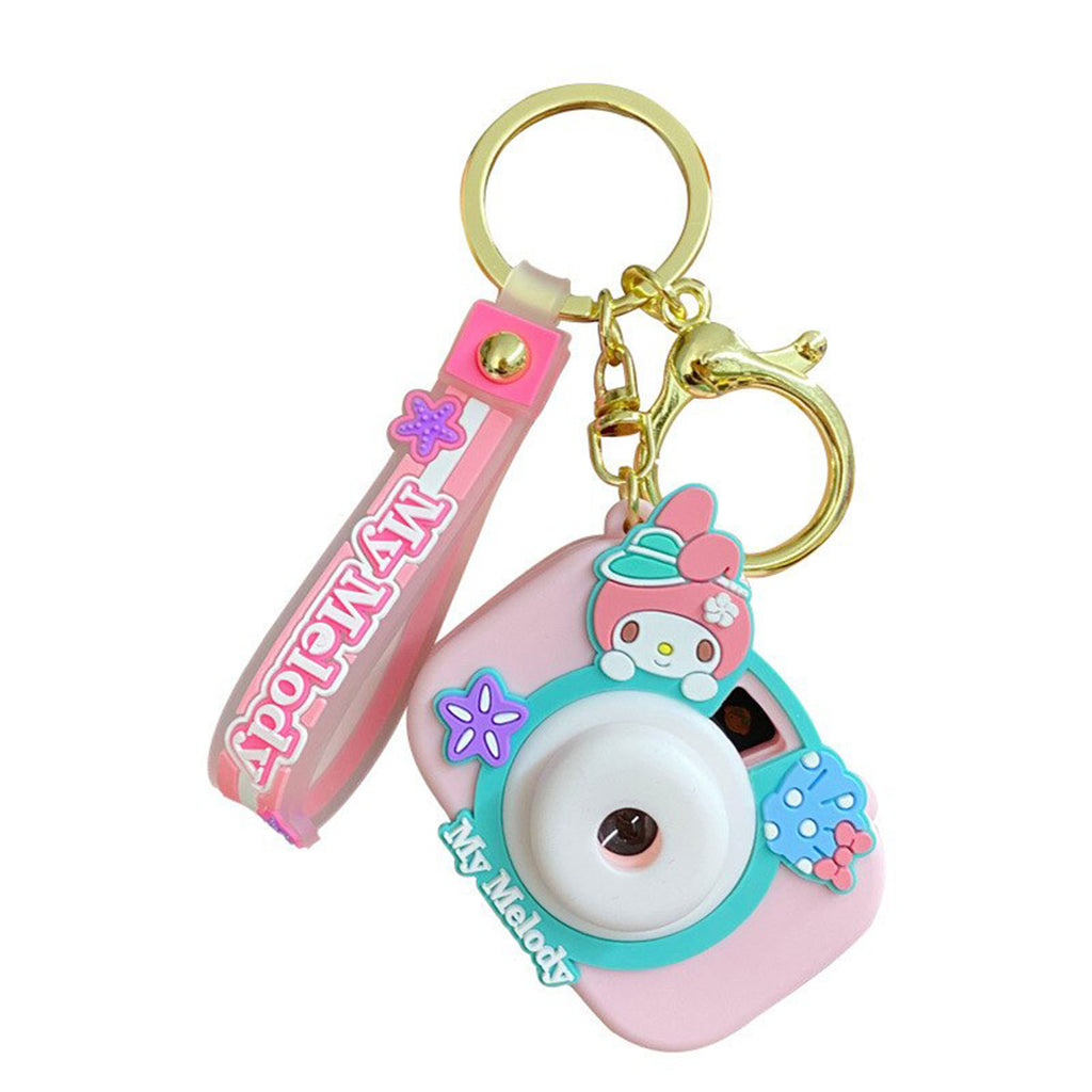 Sanrio Characters Pink Projection Camera Keychain