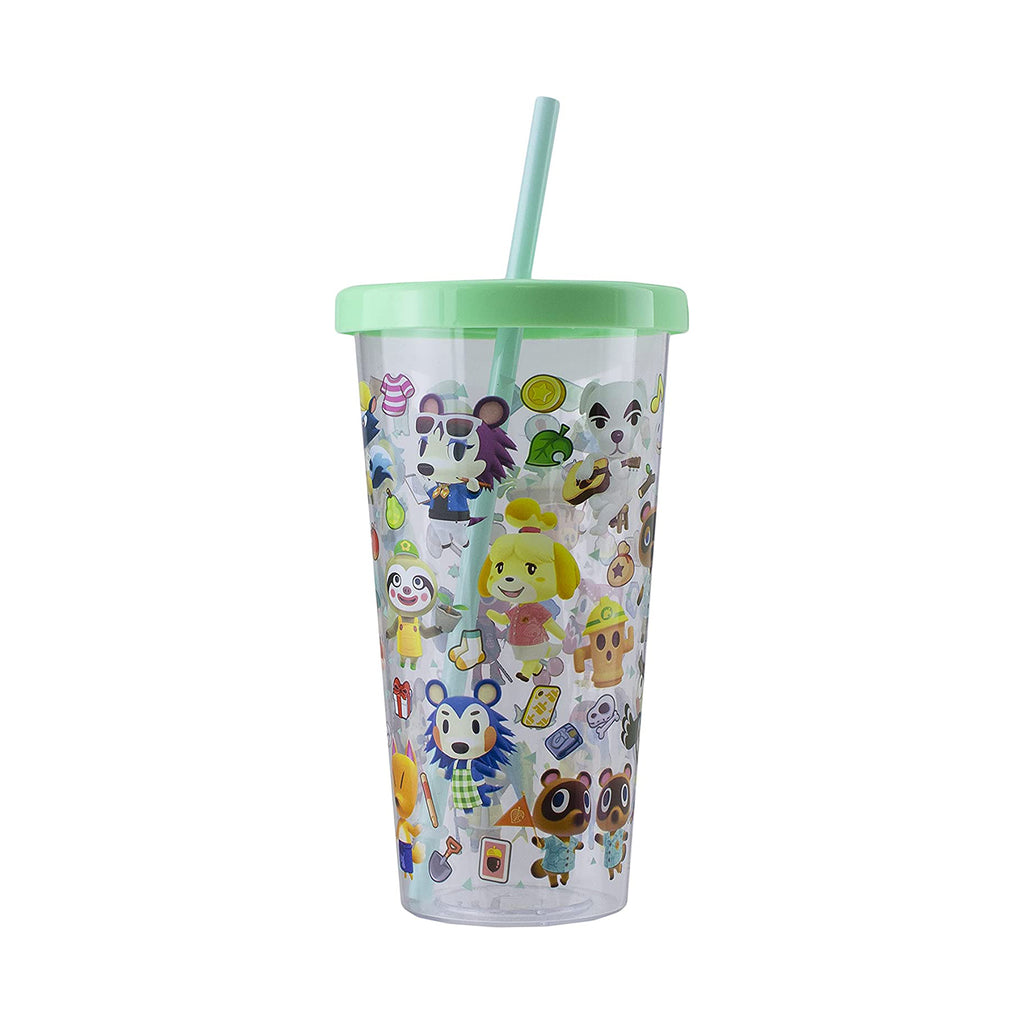Nintendo Animal Crossing New Horizons Cup And Straw 15 Oz Travel Mug - Radar Toys