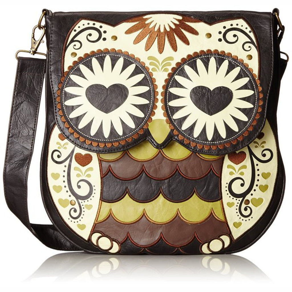 Owl with Heart Eyes Cross Body Bag