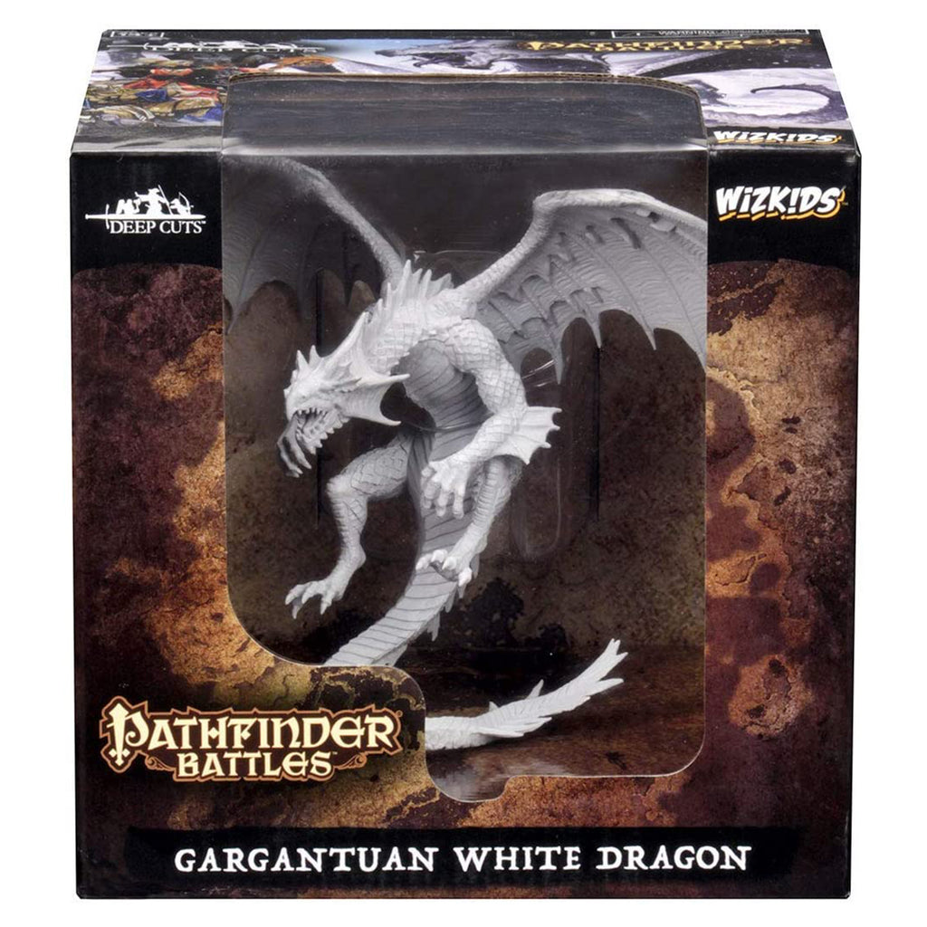 Pathfinder Battles Deep Cuts Unpainted  Gargantuan White Dragon Miniature - Radar Toys