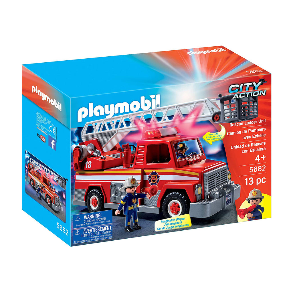 Playmobil City Action Rescue Ladder Unit Building Set 5682 - Radar Toys