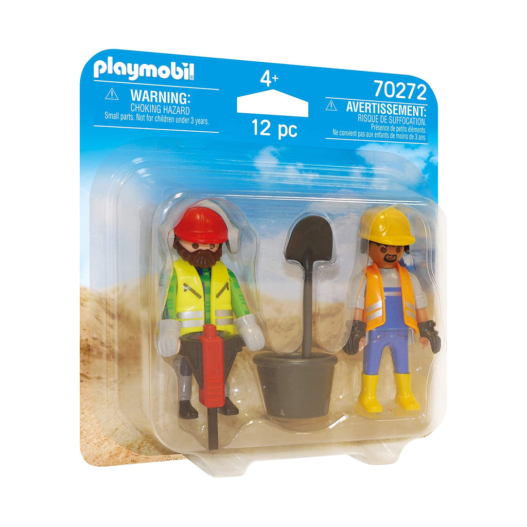 Playmobil Construction Workers Duo Pack Building Set 70272 - Radar Toys