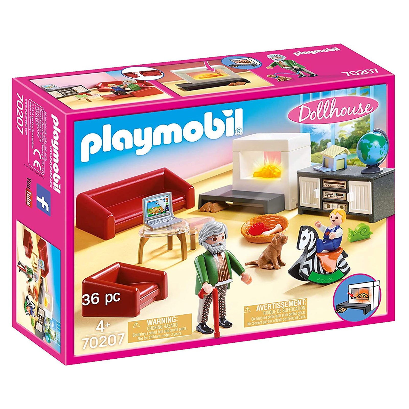 Playmobil Dollhouse Comfortable Living Room Building Set 70207