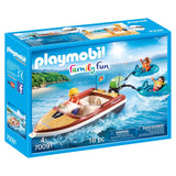 Playmobil Family Fun Speedboat With Tube Riders Building Set 70091 - Radar Toys
