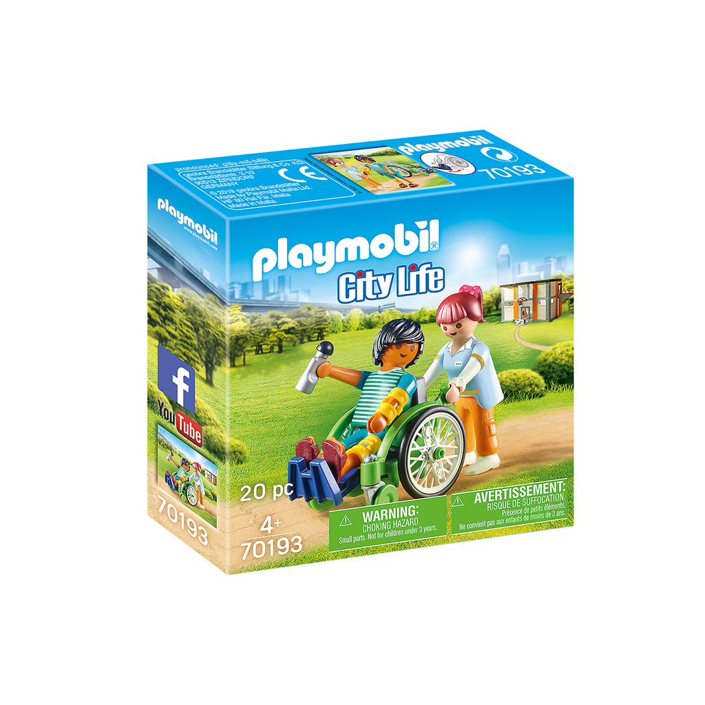 Playmobil Patient In Wheelchair Building Set 70193 - Radar Toys