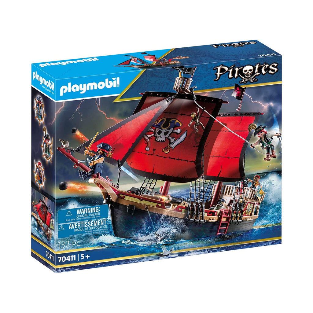 Playmobil Pirates Skull Pirate Ship Building Set 70411