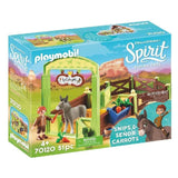 Playmobil Spirit Riding Free Snips And Senor Carrots With Horse Set 70120 - Radar Toys