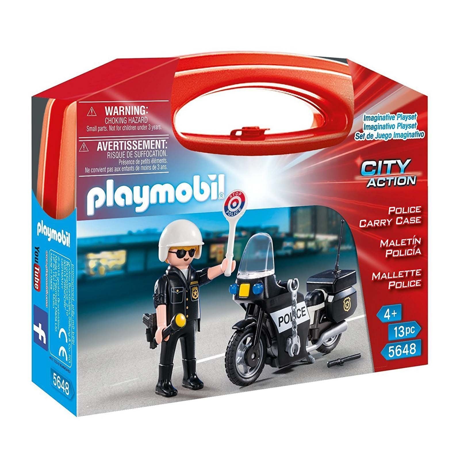 Playmobil City Action Police Carry Case Building Set 5648 Radar Toys