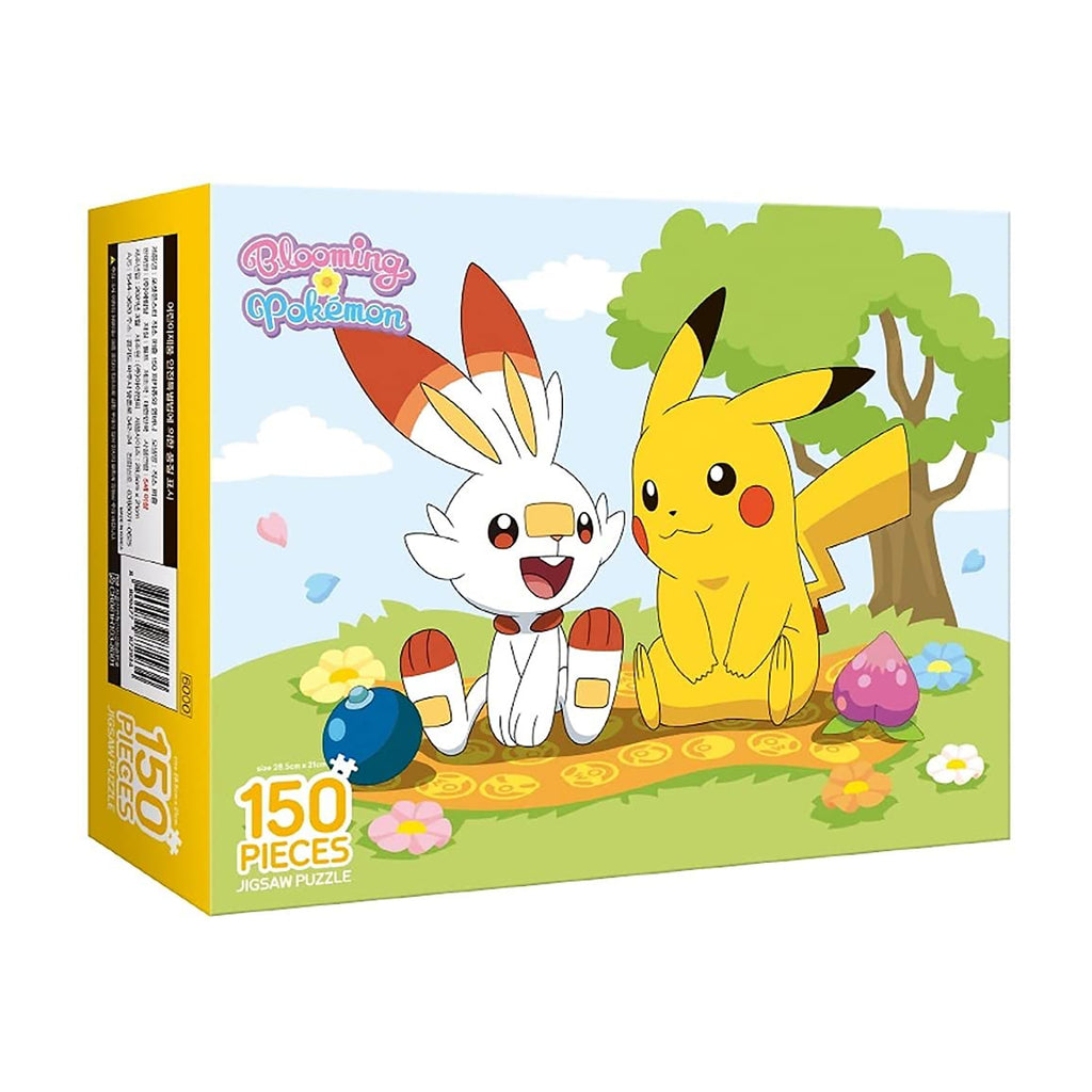 Pokemon Blooming Pokemon Pikachu And Scorbunny 150 Piece Jigsaw Puzzle