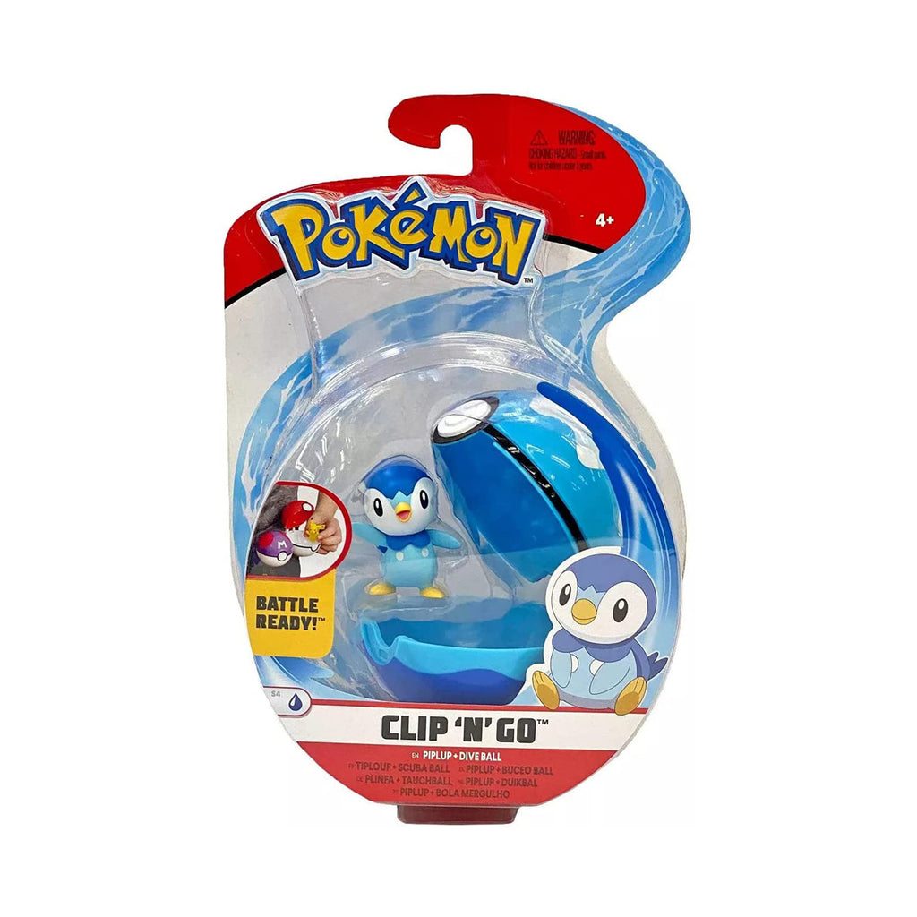Pokemon Clip 'N' Go Piplup And Dive Ball Figure Pack