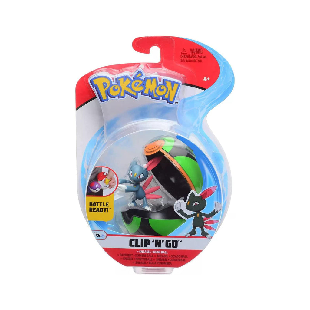 Pokemon Clip 'N' Go Sneasel And Dusk Ball Figure Pack - Radar Toys
