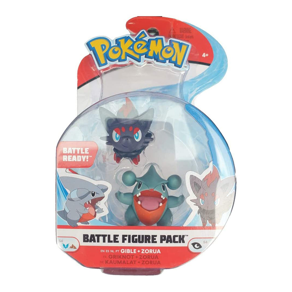 Wicked Cool Pokemon Gible And Zorua Battle Figure Pack