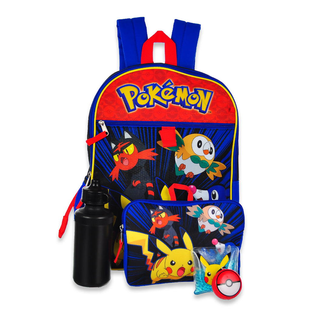 Pokemon Starter Characters 5 Piece Backpack Set