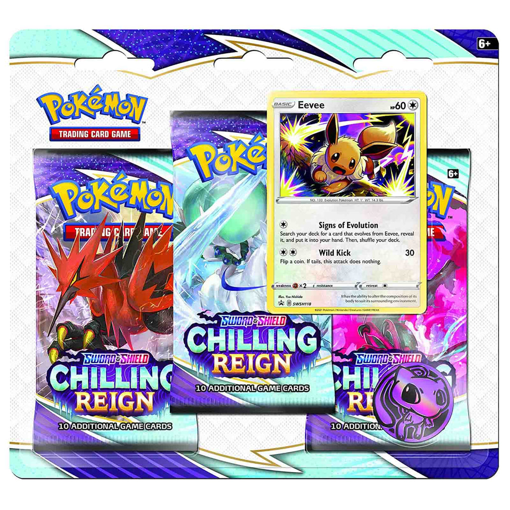 Pokemon Sword And Shield Chilling Reign 3 Pack Set