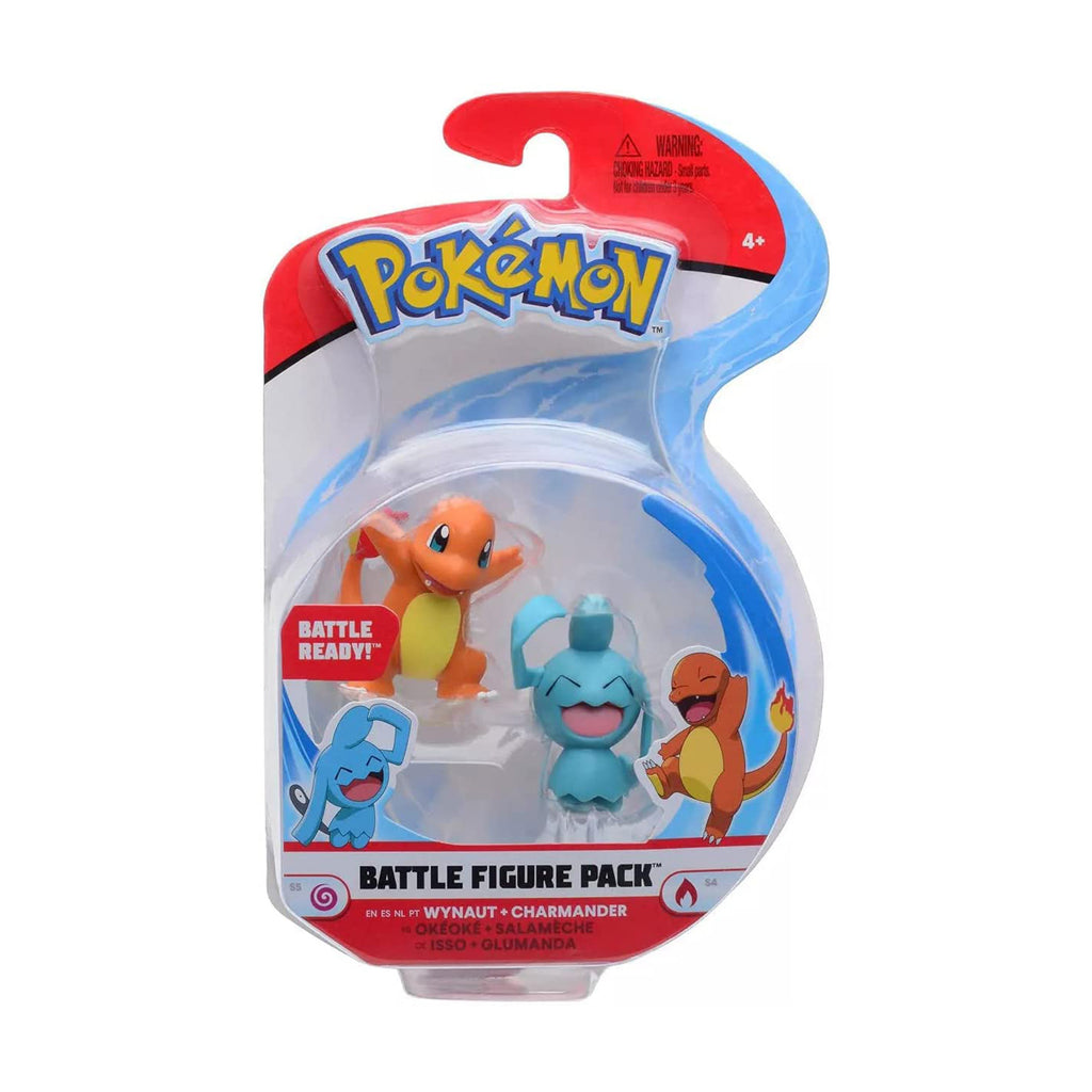 Pokemon Wynaut And Charmander Battle Figure Pack - Radar Toys