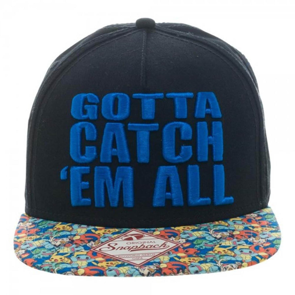Pokemon Gotta Catch 'Em All Sublimated Bill Snapback Hat