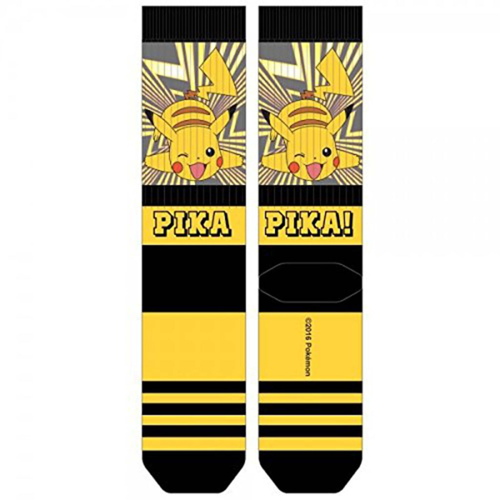Pokemon Panel Pika Print 1 Pair Of Crew Socks