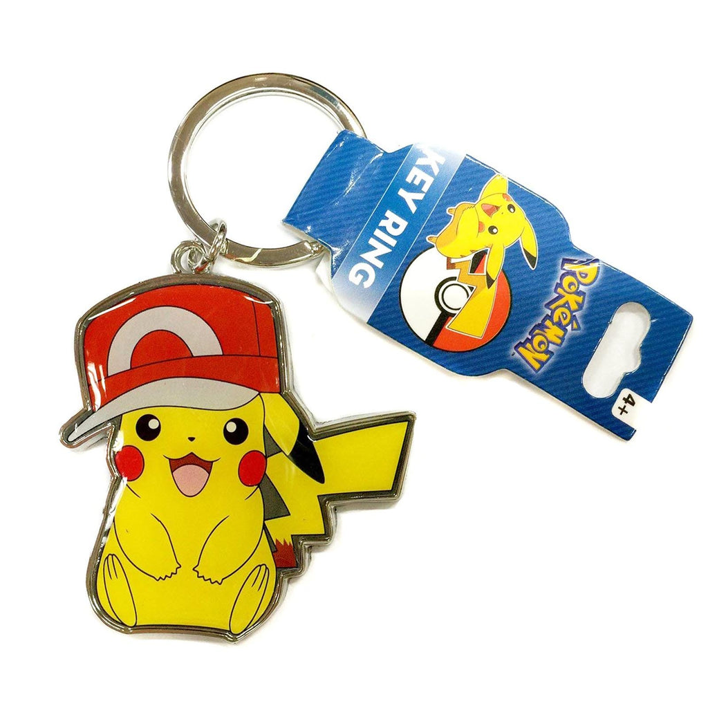 Pokemon Pikachu With Hat Metal Keychain