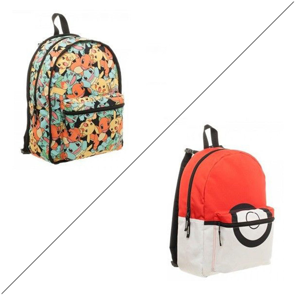 Pokemon Reversible Characters And Pokeball Backpack