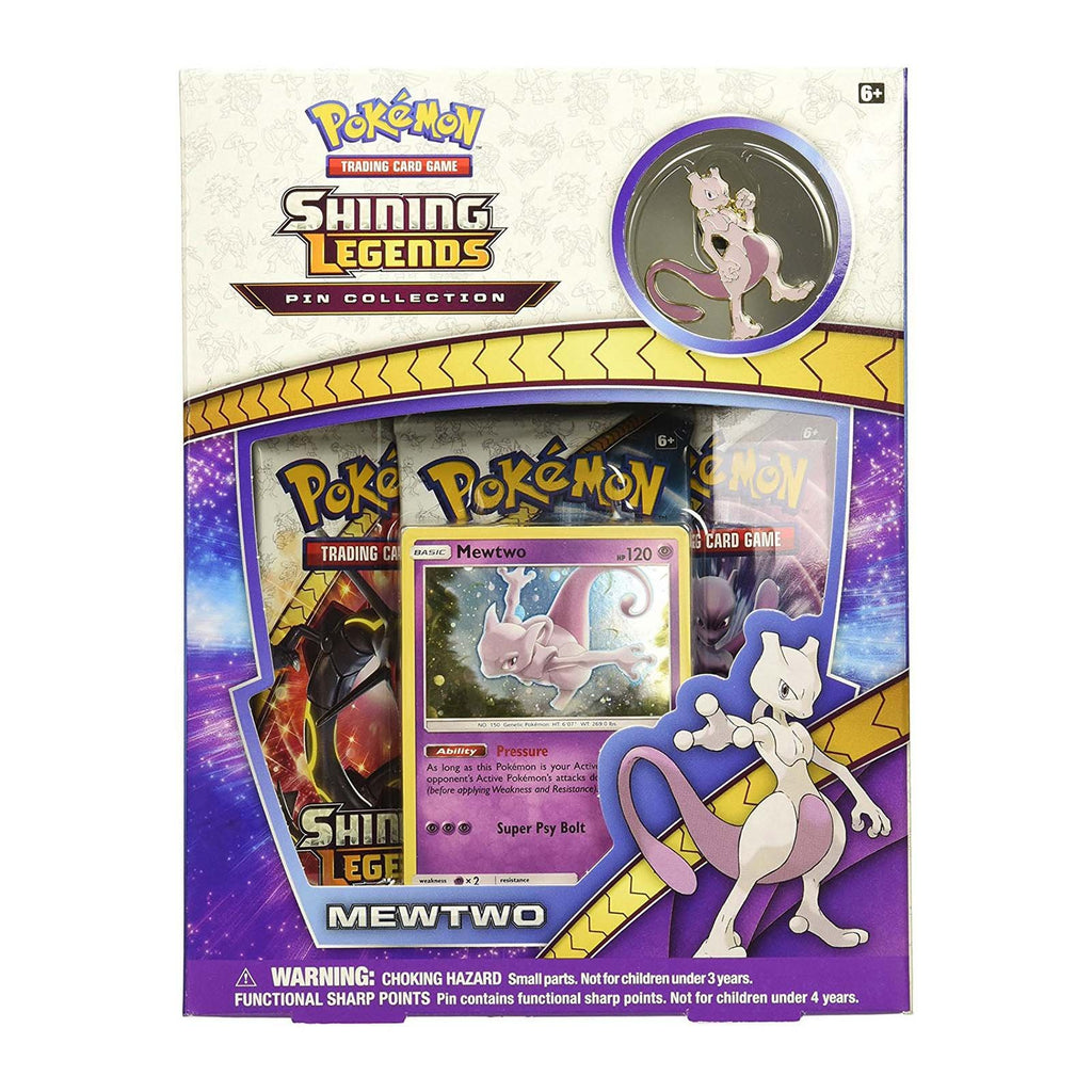 Pokemon Shining Legends Mewtwo Pin Collection Trading Card Game