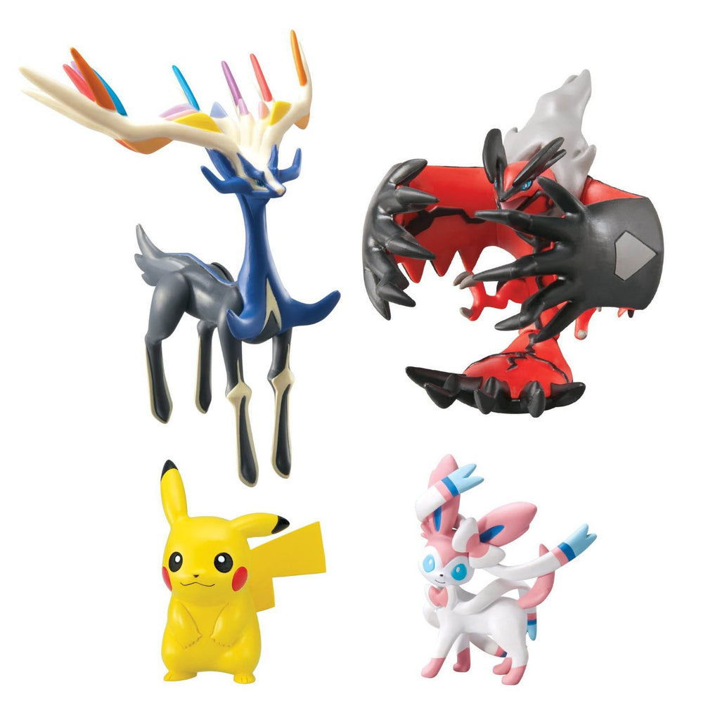 Pokemon XY Xerneas Pikachu Sylveon Yveltal Super 4 Pack Of Mini Figures