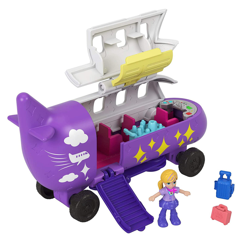 Polly Pocket Pollyville Airplane Figure Set