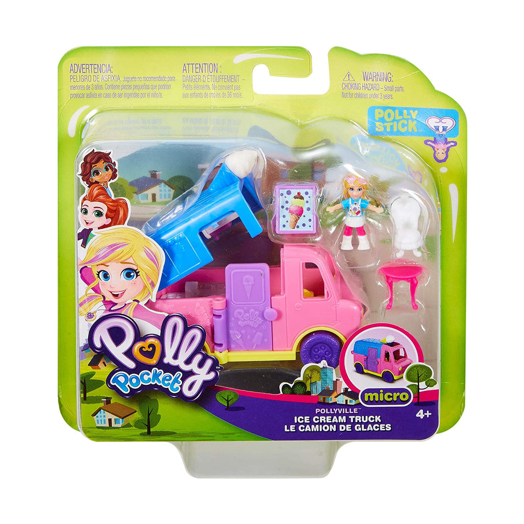 Polly Pocket Pollyville Ice Cream Truck Figure Set