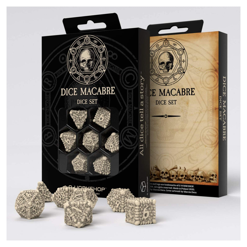 Q-Workshop Dice Macabre 7 Piece Dice Set