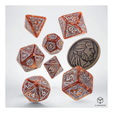 Q-Workshop The Witcher Geralt The Monster Slayer 7 Piece Dice Set With Coin - Radar Toys