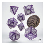 Q-Workshop The Witcher Yennefer Lilac And Gooseberries 7 Piece Dice Set With Coin - Radar Toys