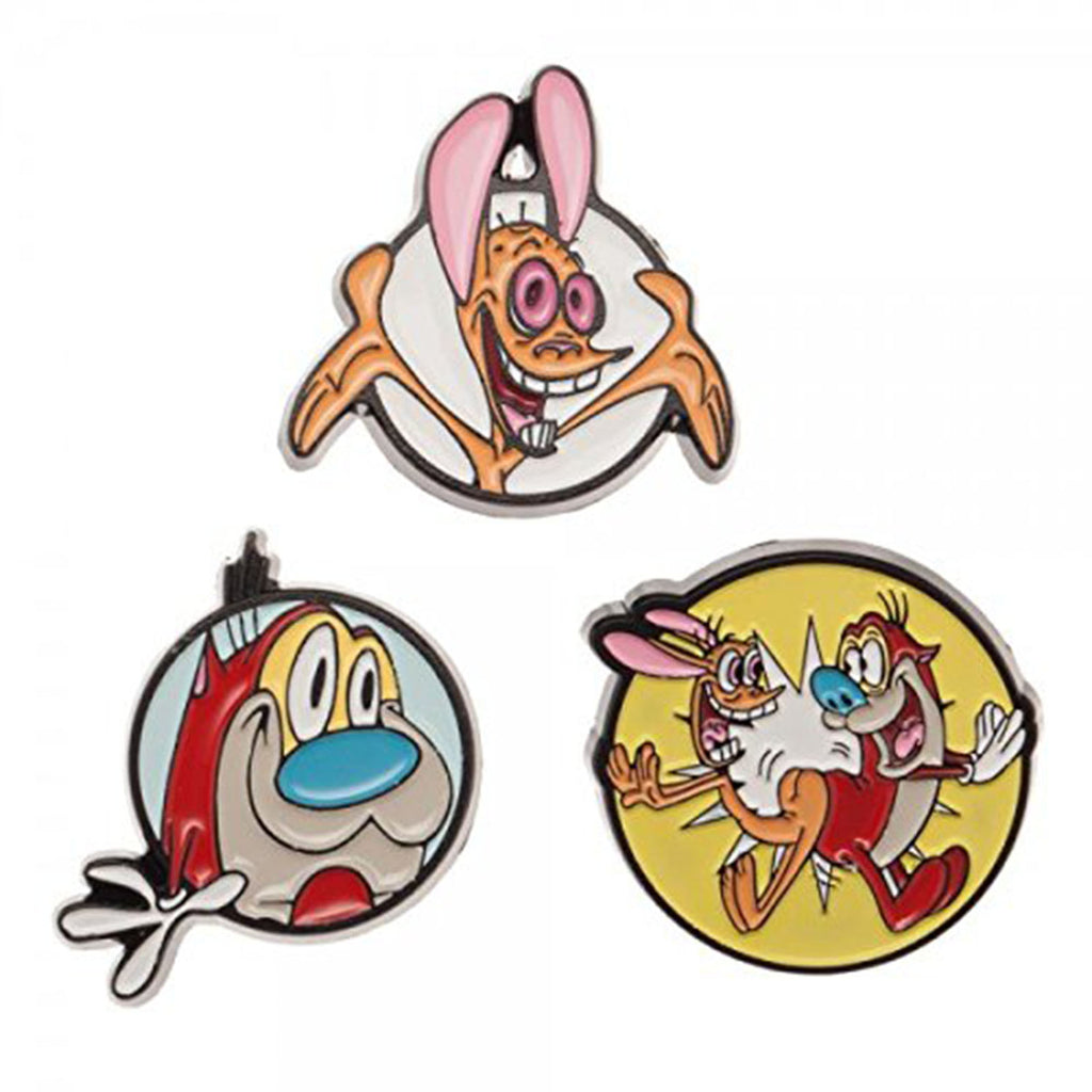 Ren And Stimpy 3 Label Pin Set
