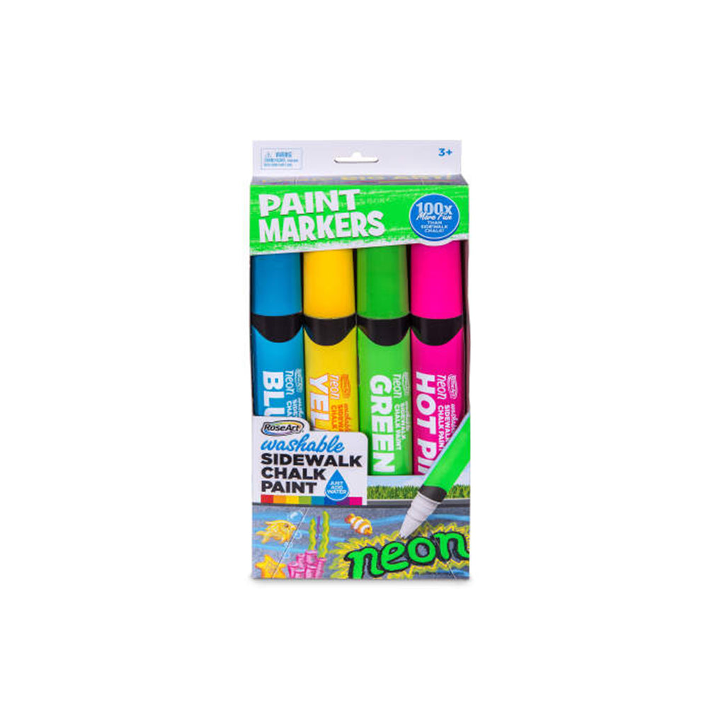 Rose Art Washable Sidewwalk Chalk Paint Neon 4 Count