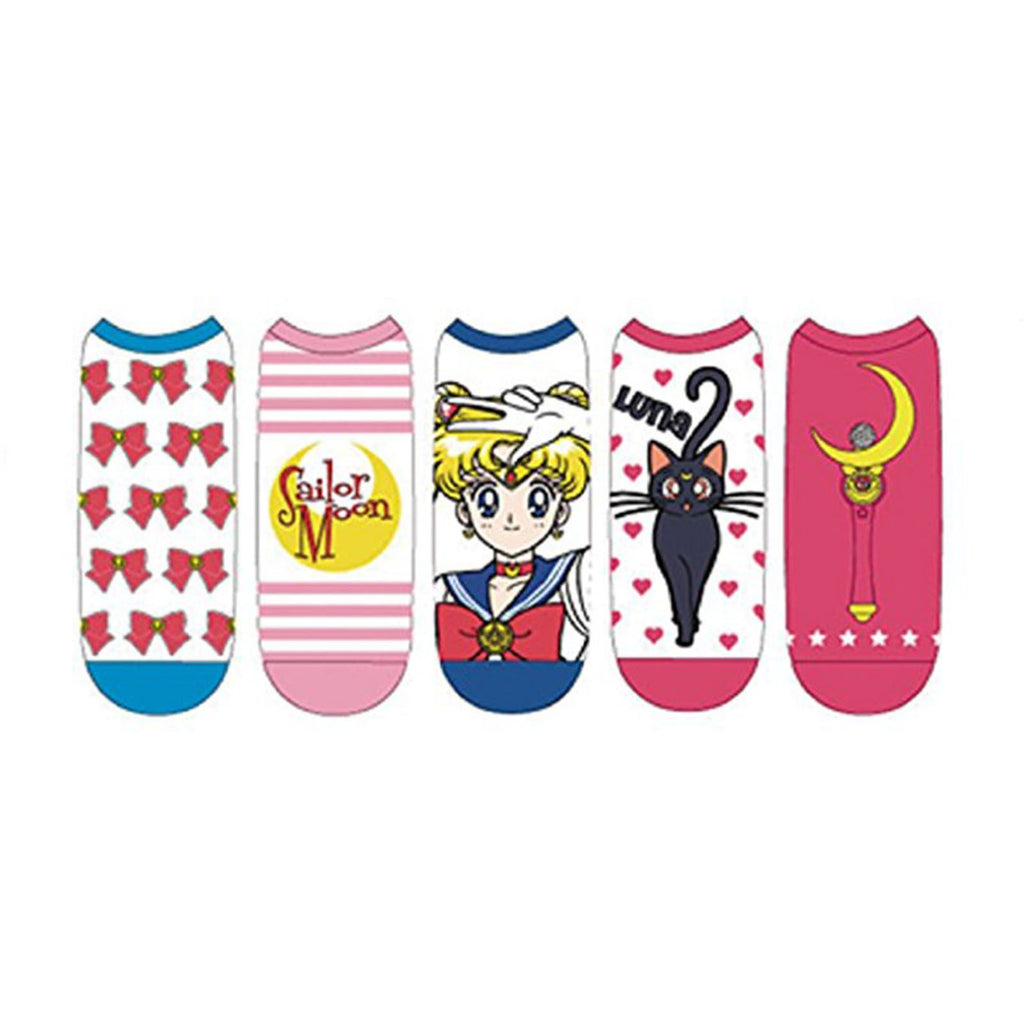 Sailor Moon Main Character 5 Pairs Of Low Cut Socks