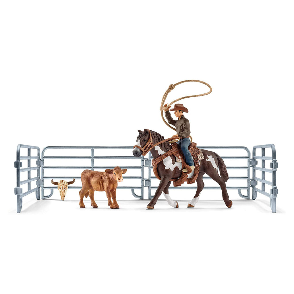 Schleich Farm Team Roping With Cowboy Set 41418 - Radar Toys