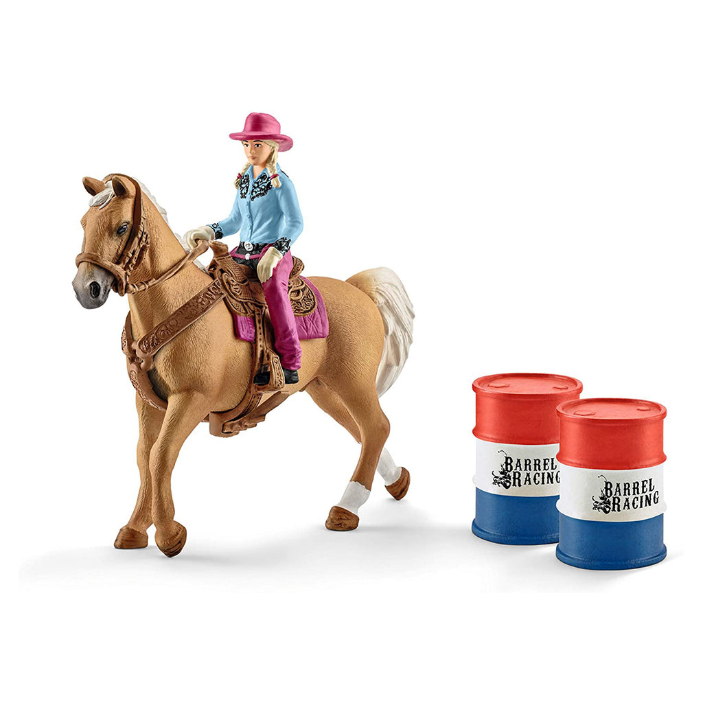 Schleich Farm World Barrel Racing With Cowgirl Set 41417 - Radar Toys