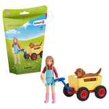 Schleich Farm World Puppy Wagon Ride Animal Figure 42543 - Radar Toys