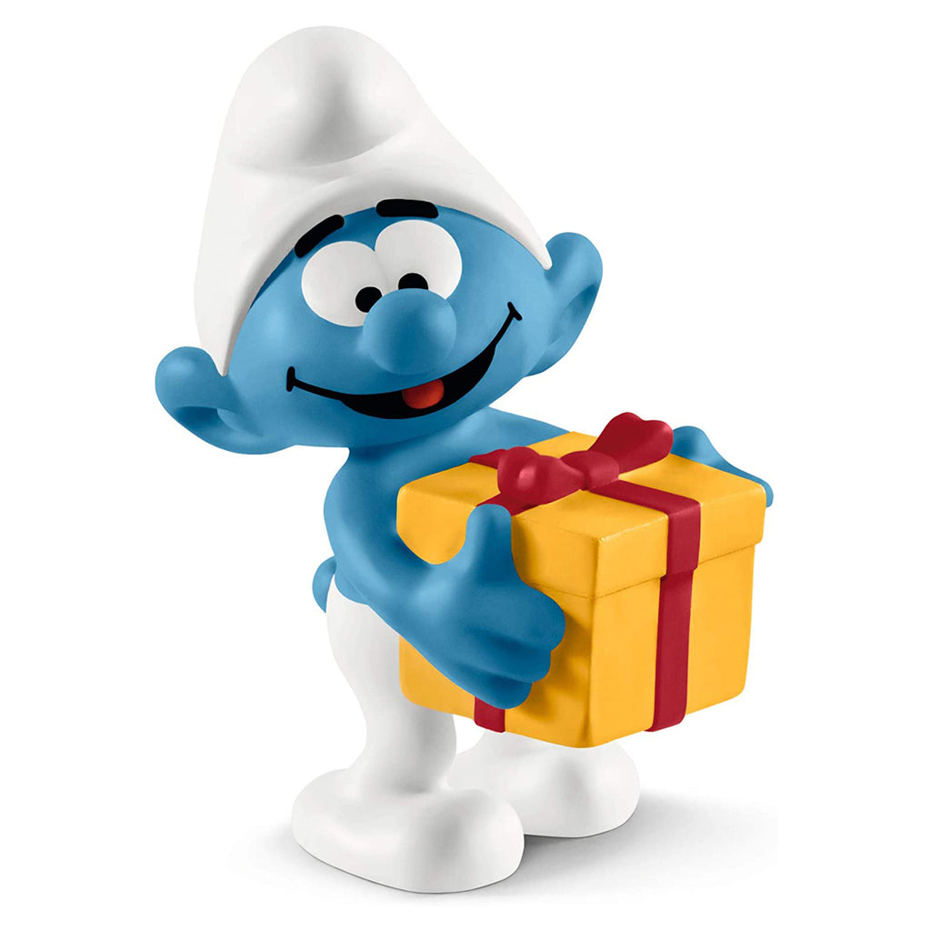 Schleich Smurfs Smurf With Present Figure