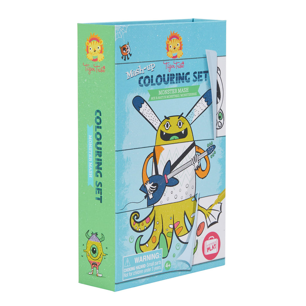 Schylling Tiger Tribe Mash-Up Monster Mash Coloring Set