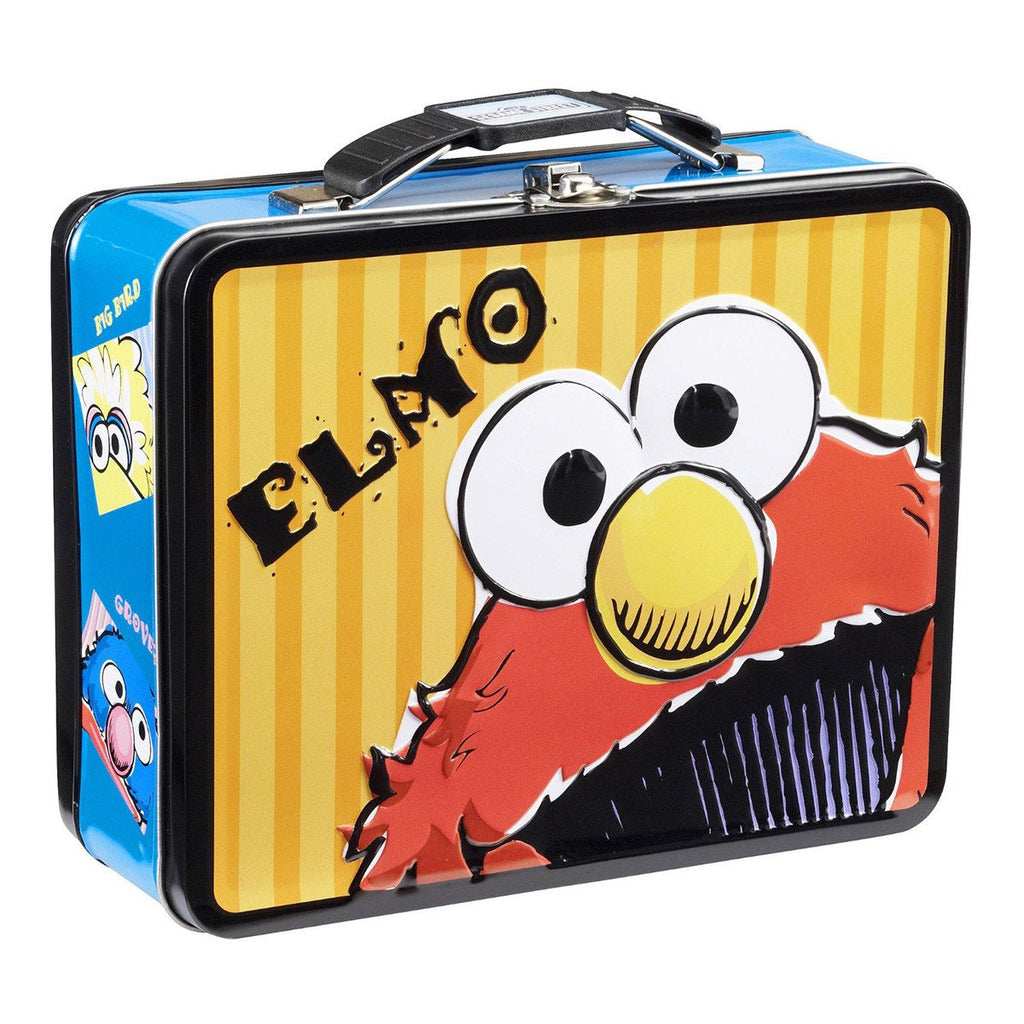 Sesame Street Elmo Metal Tin Lunch Box Friends
