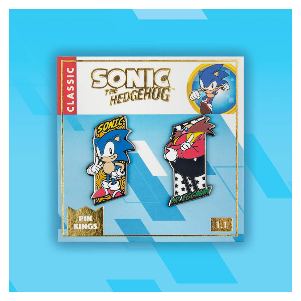Numskull Pin Kings SEGA Sonic The Hedgehog Sonic And Dr Eggman Enamel Pin Badge Set