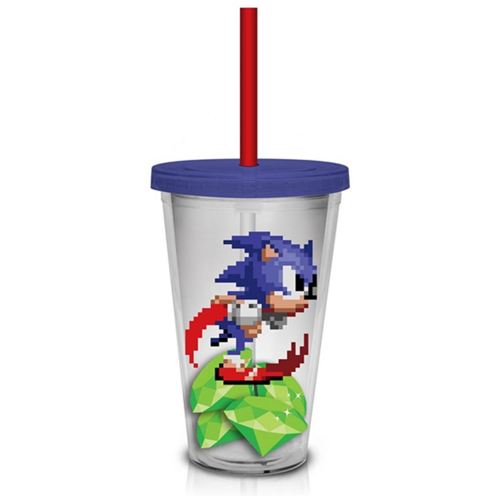 Sonic The Hedgehog 18 oz. Travel Cup With Molded Ice Cubes