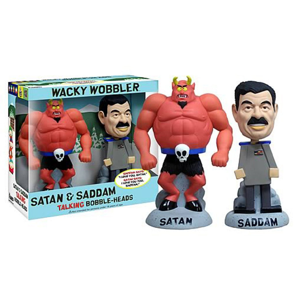 South Park Satan and Saddam Wacky Wobbler Bobble Head Figures