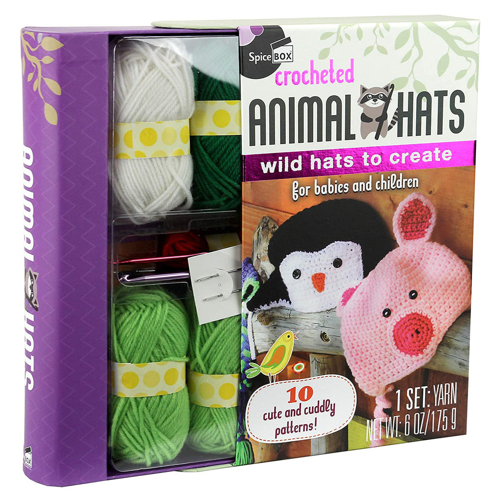 Spice Box Crocheted Animal Hats Set