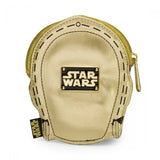 Star Wars C-3PO Metallic Gold Faux Leather Face Coin Bag Wallet - Radar Toys