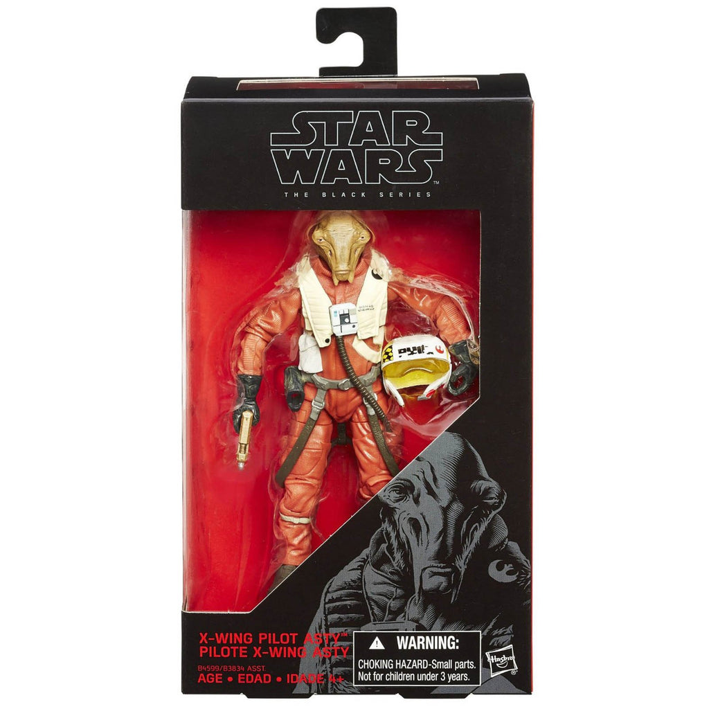Star Wars Force Awakens Black Series X-Wing Pilot Asty Action Figure