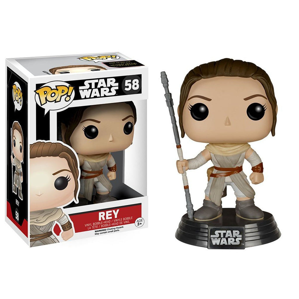 Star Wars Force Awakens POP Rey Bobble Head Vinyl Figure