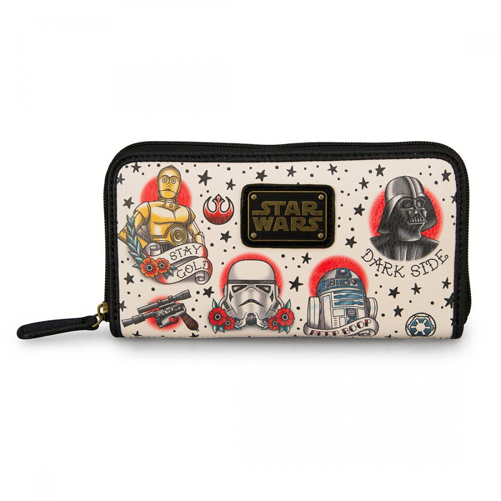 Star Wars Tattoo Flash Print Faux Leather Wallet