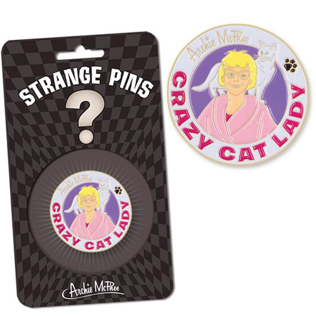 Strange Pins Crazy Cat Lady Pin