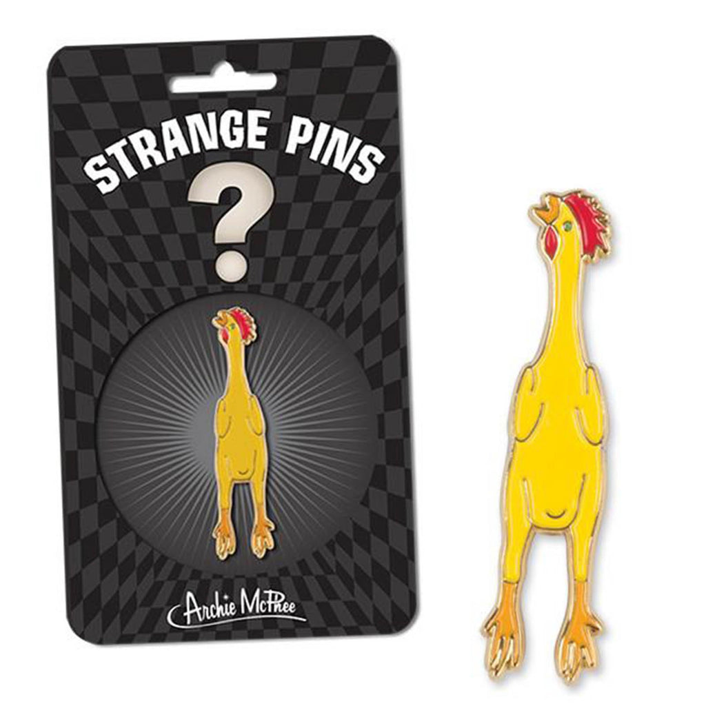 Strange Pins Rubber Chicken Pin